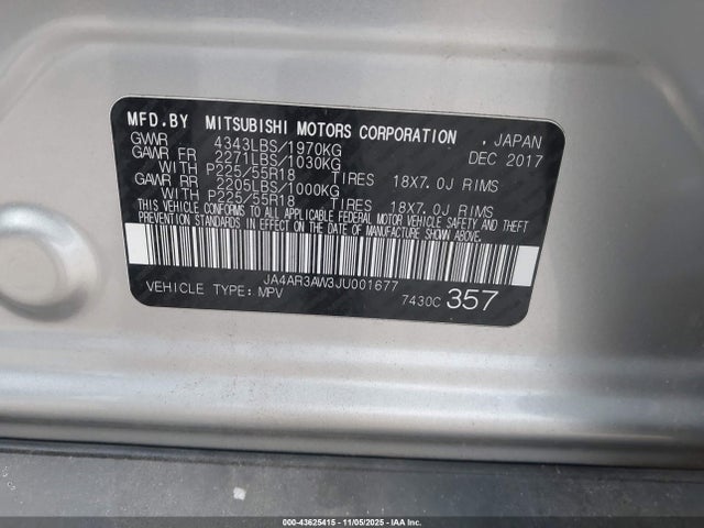 2018 MITSUBISHI OUTLANDER SPORT JA4AR3AW3JU001677 Photo 8