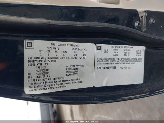 2000 CADILLAC SEVILLE 1G6KY5495YU271988 Photo 8