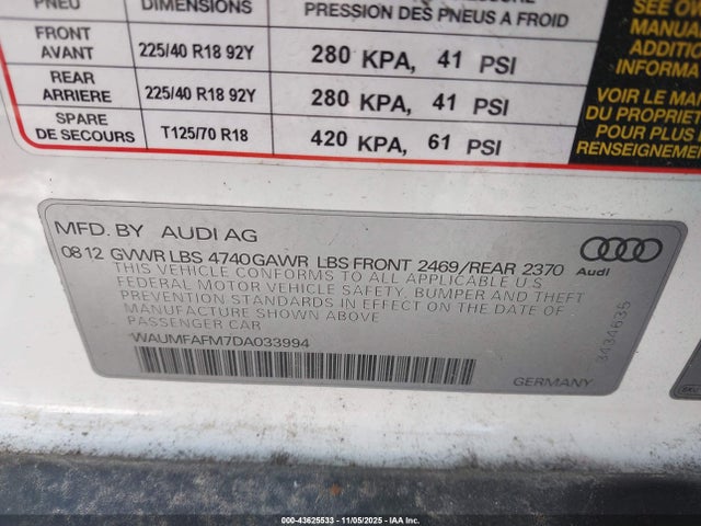 2013 AUDI A3 WAUMFAFM7DA033994 Photo 8