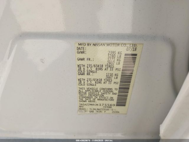 2018 NISSAN MURANO 5N1AZ2MHXJN175569 Photo 8