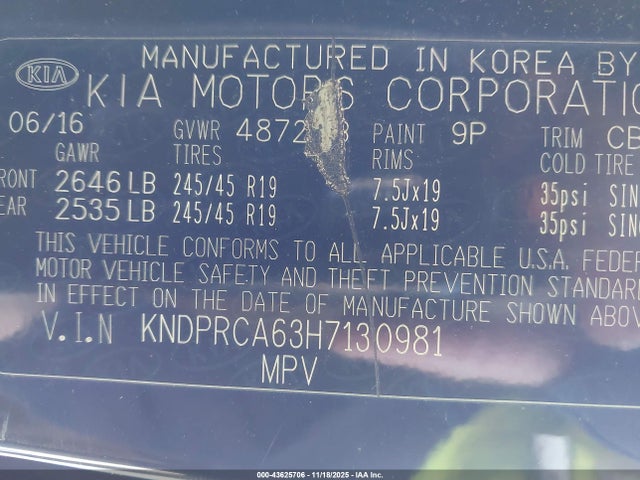 2017 KIA SPORTAGE KNDPRCA63H7130981 Photo 8