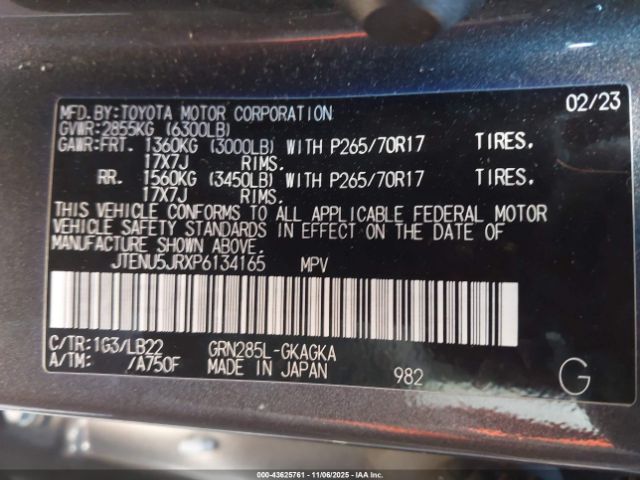 2023 TOYOTA 4RUNNER JTENU5JRXP6134165 Photo 8