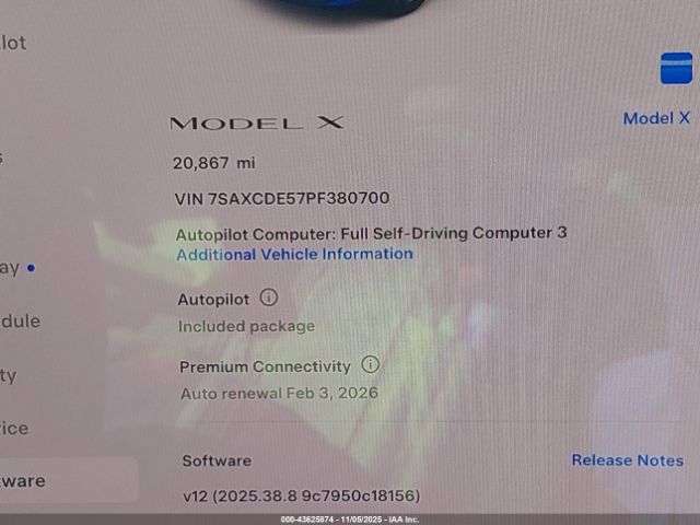 2023 TESLA MODEL X 7SAXCDE57PF380700 Photo 6