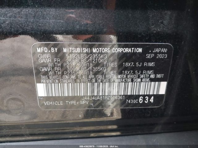 2024 MITSUBISHI OUTLANDER JA4J4UA81RZ016361 Photo 8