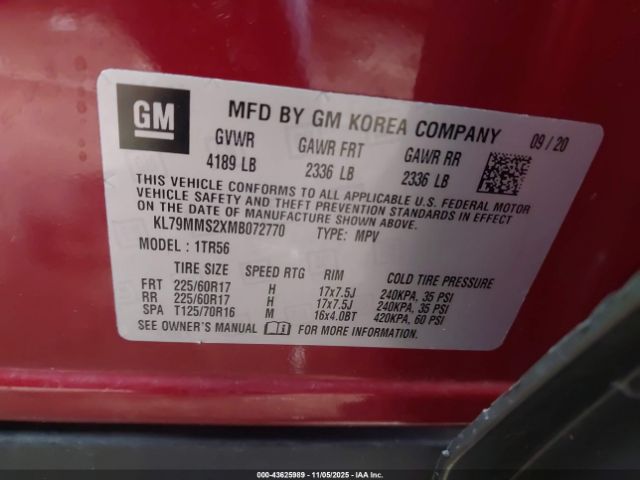 2021 CHEVROLET TRAILBLAZER KL79MMS2XMB072770 Photo 8