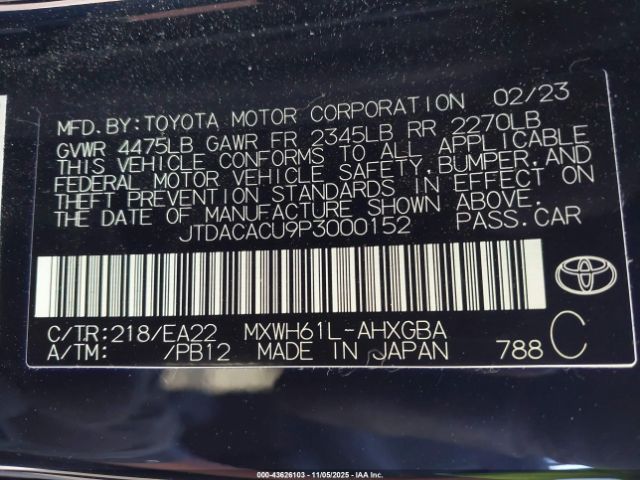 2023 TOYOTA PRIUS PRIME JTDACACU9P3000152 Photo 8