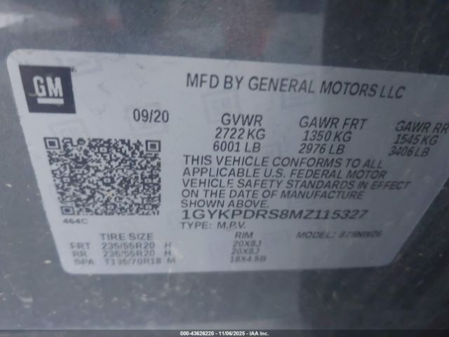 2021 CADILLAC XT6 1GYKPDRS8MZ115327 Photo 8