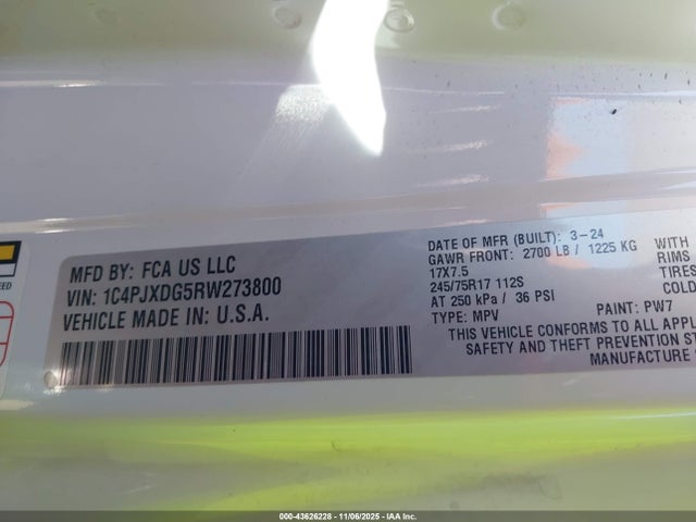 2024 JEEP WRANGLER 1C4PJXDG5RW273800 Photo 8