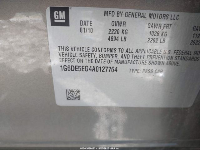 2010 CADILLAC CTS 1G6DE5EG4A0127764 Photo 8