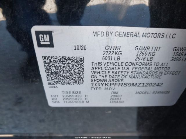 2021 CADILLAC XT6 1GYKPFRS9MZ120242 Photo 8