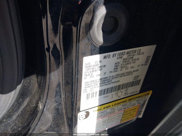 43626585 :رقم المزاد ، 1FMJU1HT9GEF55938 vin ، 2016 Ford Expedition Xlt مزاد بيع