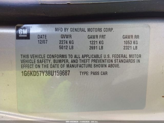 2008 CADILLAC DTS 1G6KD57Y38U159687 Photo 8