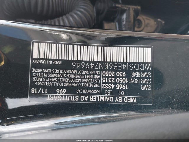 Mercedes-Benz CLA 250 2019 WDDSJ4EB6KN749646 Image 9