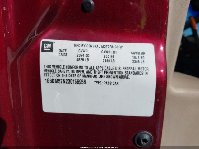 2003 CADILLAC CTS 1G6DM57N230156956 Photo 8