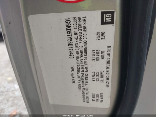 2006 CADILLAC DTS 1G6KD57Y56U179470 Photo 8