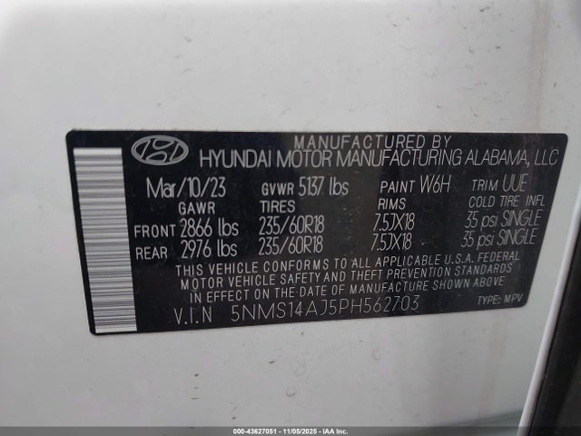 2023 HYUNDAI SANTA FE 5NMS14AJ5PH562703 Photo 8