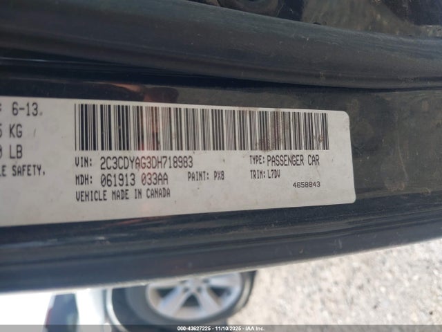 2013 DODGE CHALLENGER 2C3CDYAG3DH718983 Photo 8