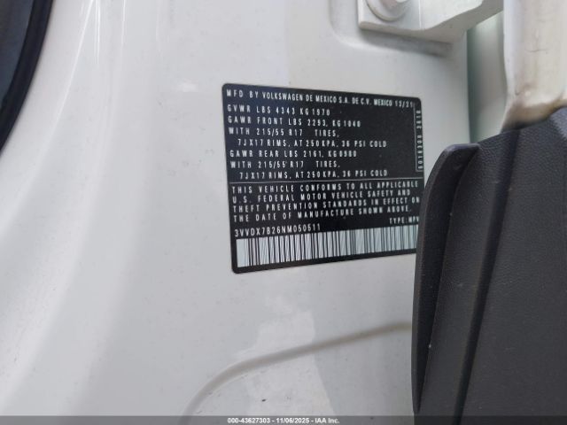 2022 VOLKSWAGEN TAOS 3VVDX7B26NM050511 Photo 8