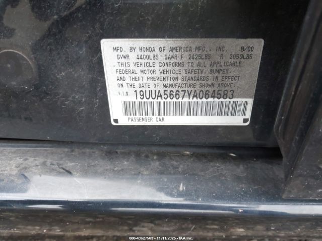 2000 ACURA TL 19UUA5667YA064583 Photo 8