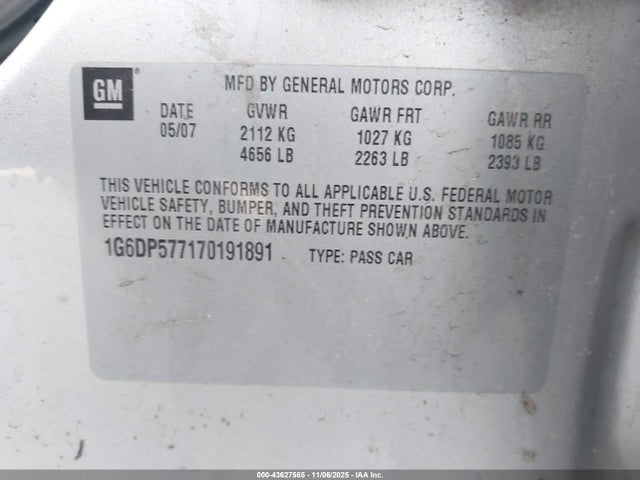 2007 CADILLAC CTS 1G6DP577170191891 Photo 8