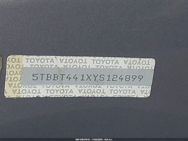 2000 TOYOTA TUNDRA 5TBBT441XYS124899 Photo 8