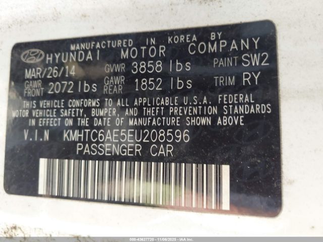 2014 HYUNDAI VELOSTER KMHTC6AE5EU208596 Photo 8