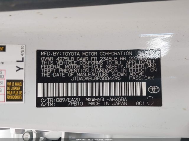 2023 TOYOTA PRIUS JTDADABU8P3004496 Photo 8