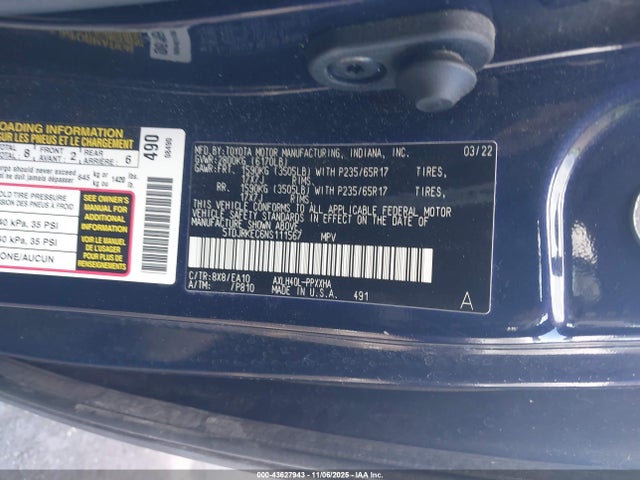 5TDJRKEC6NS111567 Toyota SIENNA XLE
