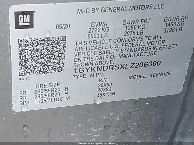 2020 CADILLAC XT5 1GYKNDRSXLZ206300 Photo 8