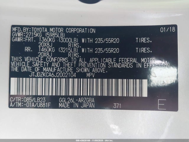 2018 LEXUS RX 350L JTJDZKCA6J2002104 Photo 8