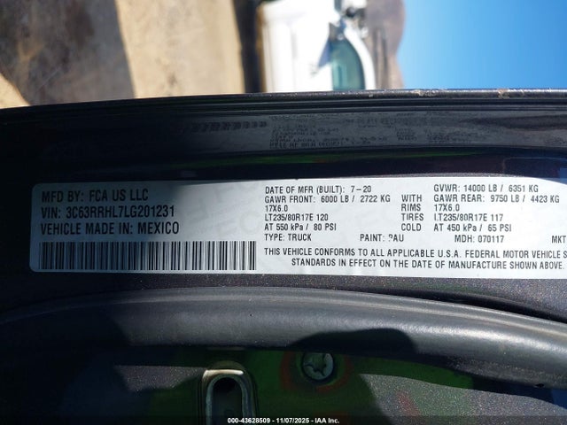 RAM 3500 2020 3C63RRHL7LG201231 Image 8