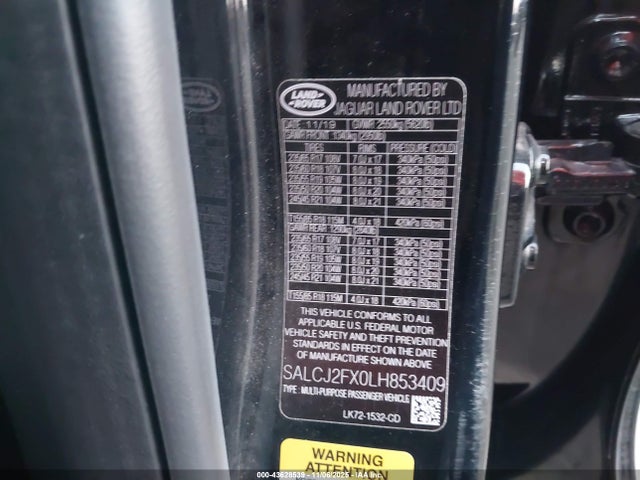 SALCJ2FX0LH853409 Land Rover Discovery Sport S