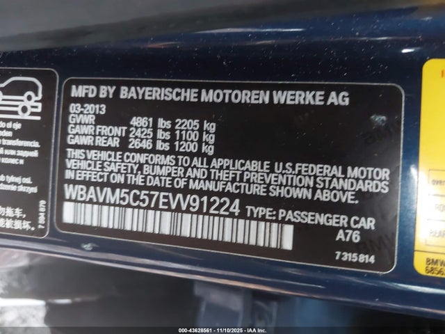 Продаж на аукціоні авто 2014 Bmw X1 Xdrive35i, vin: WBAVM5C57EVV91224, номер лоту: 43628561
