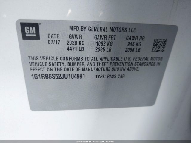2018 CHEVROLET VOLT 1G1RB6S52JU104991 Photo 8