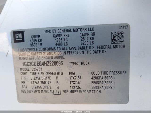 2017 CHEVROLET SILVERADO 2500HD 1GC2CUEG4HZ220696 Photo 8