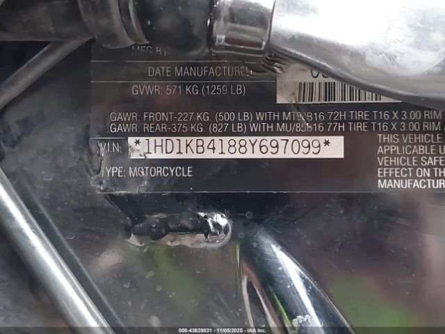 2008 HARLEY-DAVIDSON FLHX 1HD1KB4188Y697099 Photo 9