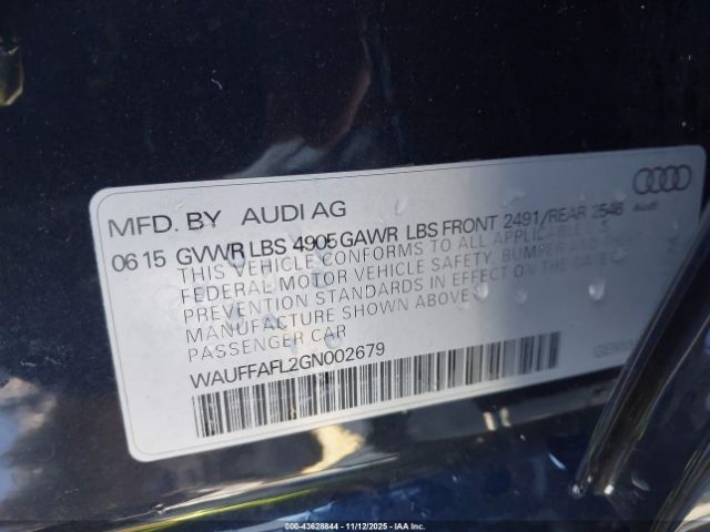 2016 AUDI A4 WAUFFAFL2GN002679 Photo 8