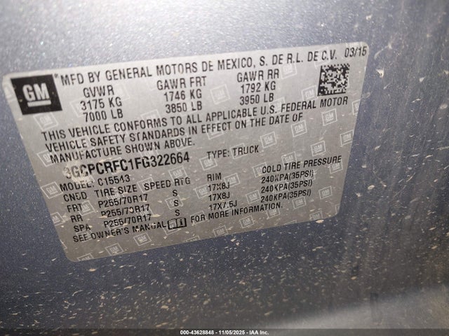 Chevrolet Silverado 1500 1lt 2015 3GCPCREC1FG322664 Image 25