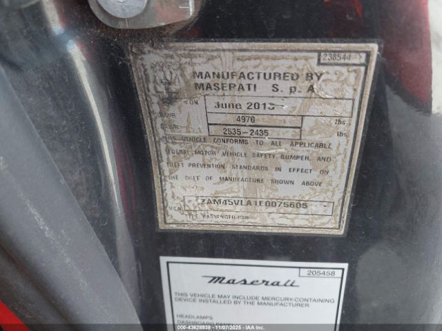 2014 MASERATI GRANTURISMO ZAM45VLA1E0075605 Photo 8
