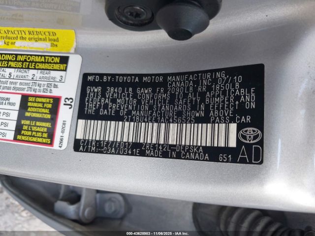2010 TOYOTA COROLLA 2T1BU4EE1AC456525 Photo 8