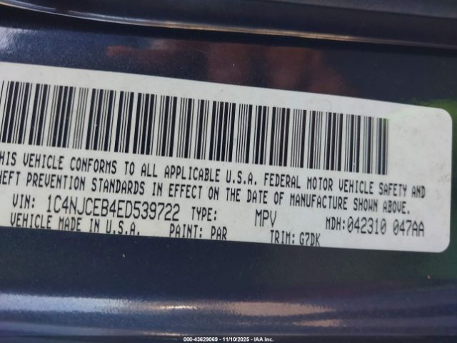 2014 JEEP COMPASS 1C4NJCEB4ED539722 Photo 8