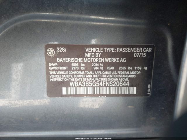 2015 BMW 328I WBA3B5G54FNS20644 Photo 8