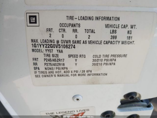 1997 CHEVROLET CORVETTE 1G1YY22G0V5106274 Photo 8