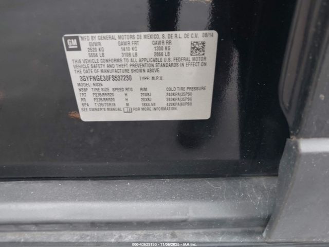 2015 CADILLAC SRX 3GYFNGE30FS537230 Photo 8