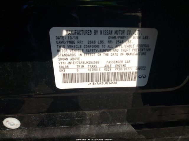 2020 INFINITI Q50 JN1EV7AR5LM254588 Photo 8