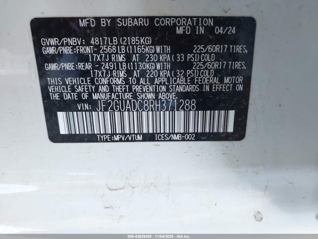 Subaru na 2024 JF2GUADC8RH371288 Image 9