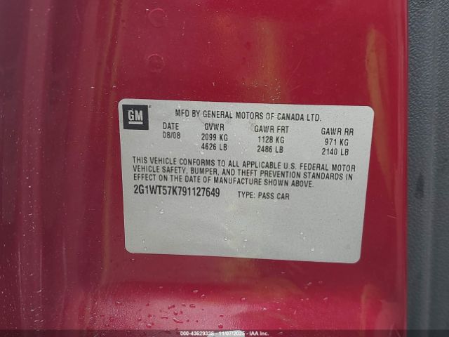 2009 CHEVROLET IMPALA 2G1WT57K791127649 Photo 8