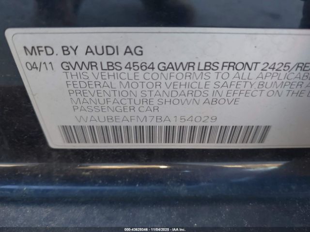 2011 AUDI A3 WAUBEAFM7BA154029 Photo 8