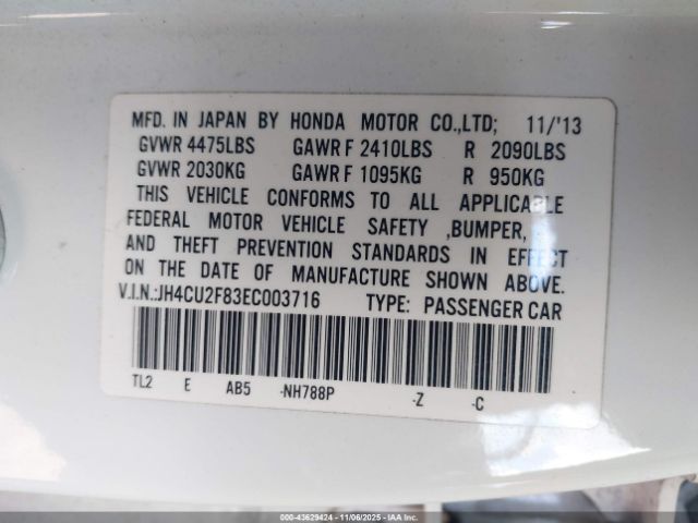 2014 ACURA TSX JH4CU2F83EC003716 Photo 8