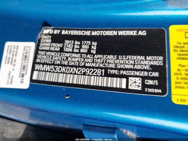 2022 MINI HARDTOP WMW53DK0XN2P92281 Photo 8